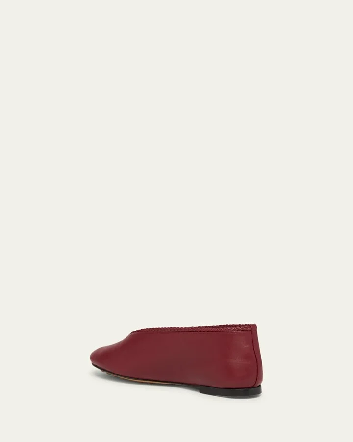 Lagoon Nappa Leather Ballerina Flats - Image 5
