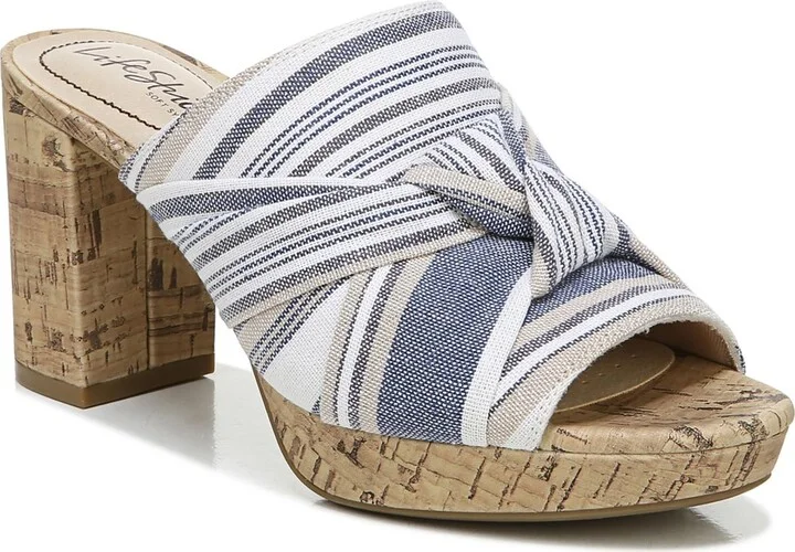 Laguna Womens Peep Toe Slip On Heels