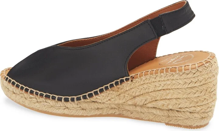 Laila Slingback Peep Toe Platform Wedge Sandal - Image 2