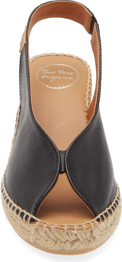 Laila Slingback Peep Toe Platform Wedge Sandal - Image 4