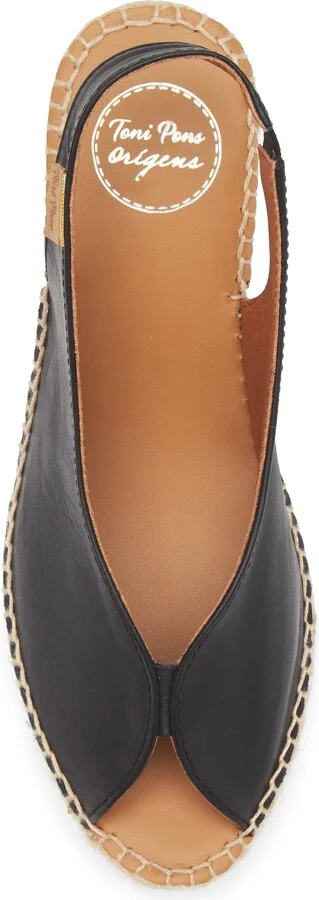 Laila Slingback Peep Toe Platform Wedge Sandal - Image 5