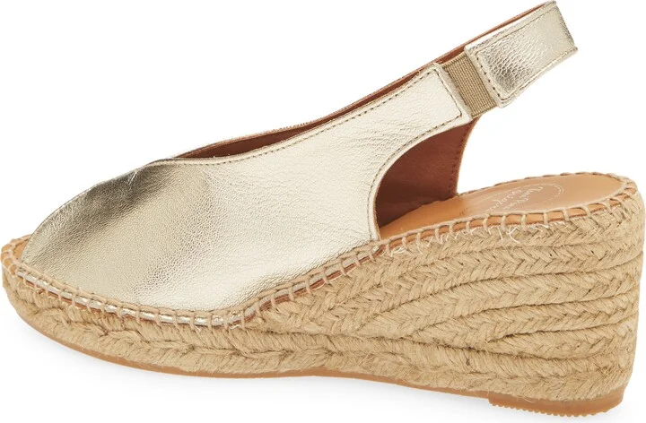 Laila Slingback Peep Toe Platform Wedge Sandal - Image 8