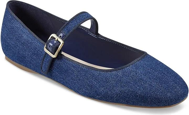 Lailah 2 Womens Buckle Denim Mary Janes