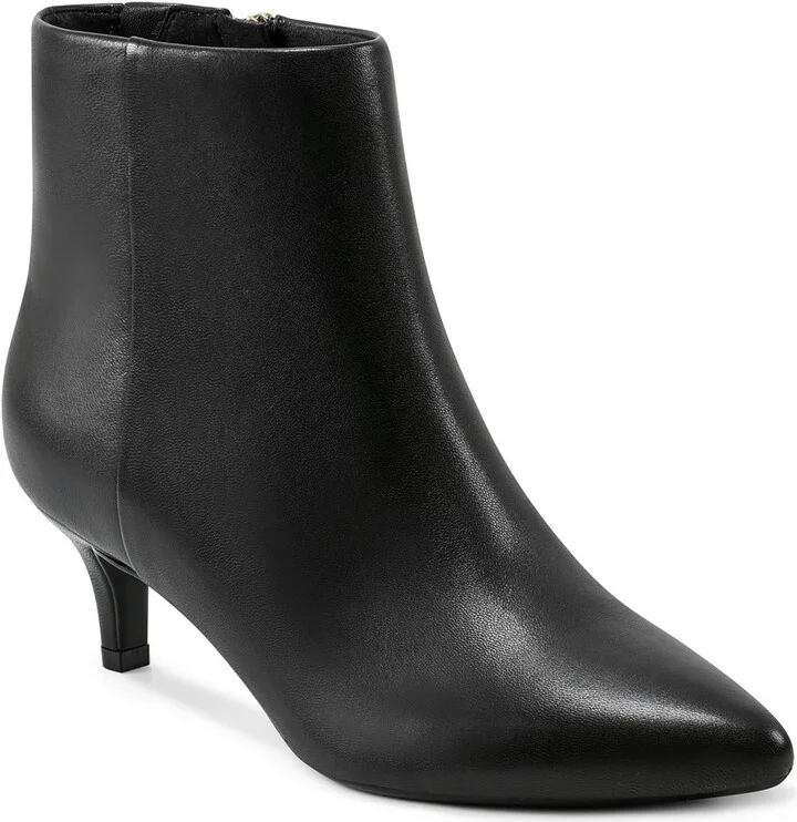 Laina Womens Zipper Leather Booties