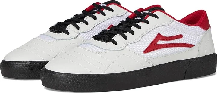 Lakai Cambridge Men's Shoes White/Black Suede 1 : 7.5 D - Medium, Suede/Synthetic/Textile