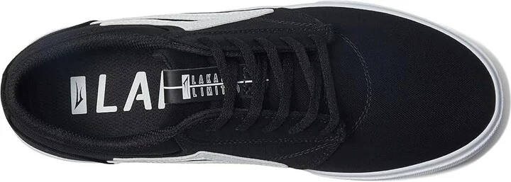 Lakai Griffin Men's Skate Shoes Black Canvas 1 : 6.5 D - Medium, Suede - Image 2