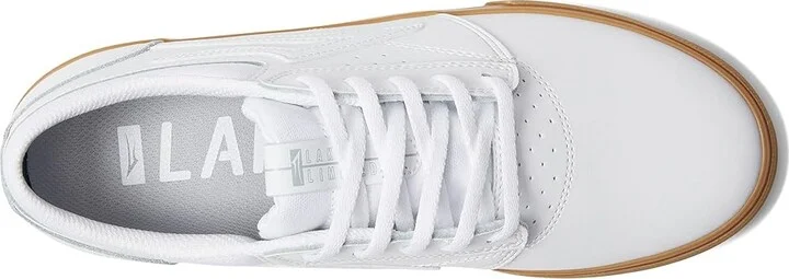 Lakai Griffin Men's Skate Shoes White/Gum Leather : 8 D - Medium, Suede - Image 2