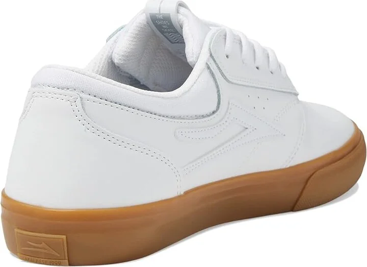 Lakai Griffin Men's Skate Shoes White/Gum Leather : 8 D - Medium, Suede - Image 4