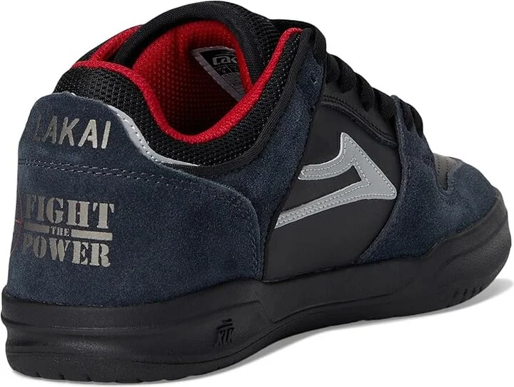 Lakai Telford Low Men's Skate Shoes Black/Charcoal Suede : 7.5 D - Medium, Canvas/Leather/Suede - Image 4