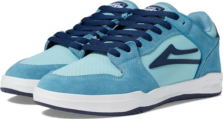 Lakai Telford Low Men's Skate Shoes Light Blue Suede : 9.5 D - Medium, Canvas/Leather/Suede