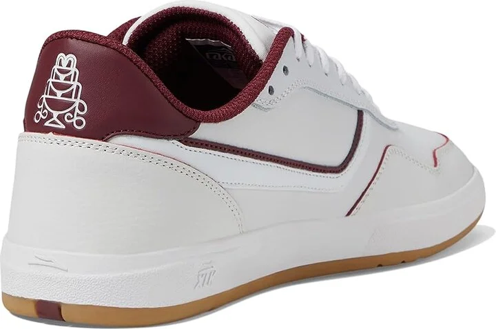 Lakai Terrace Men's Shoes White/Burgundy Leather : 9.5 D - Medium, Leather/Synthetic - Image 4