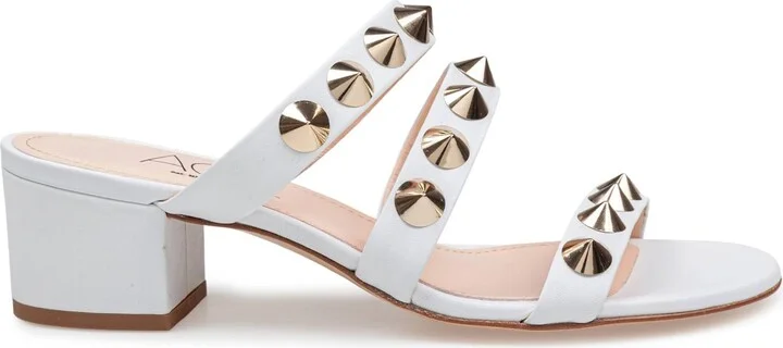 Lala Spike Sandal In Leather With Applied Studs