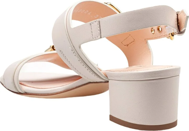 Lala Straps Leather Sandal Chalk Color - Image 3