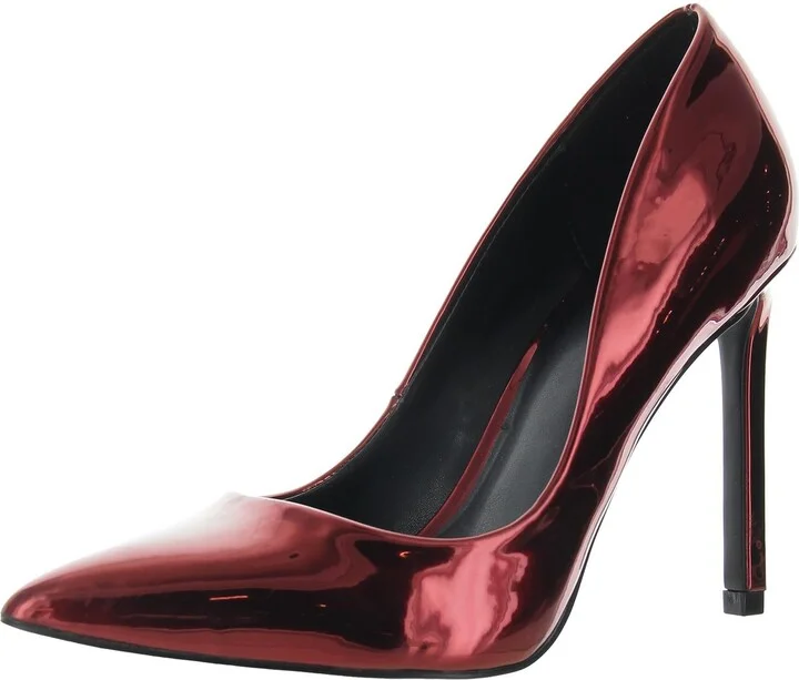 Lala Womens Leather Pointed Toe Pumps