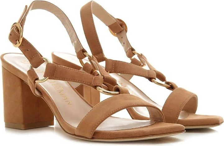 Lalita 75 Block Sandal In Tan