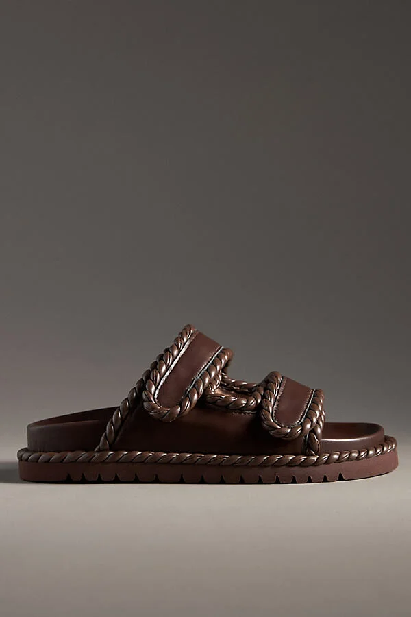 Lama Braided Velcro-Strap Sandals