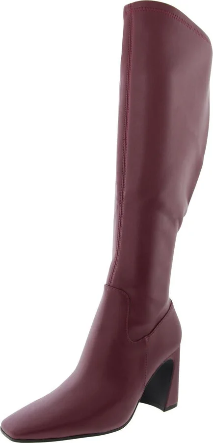 Lamarca Womens Wide Calf Faux Leather Knee-High Boots