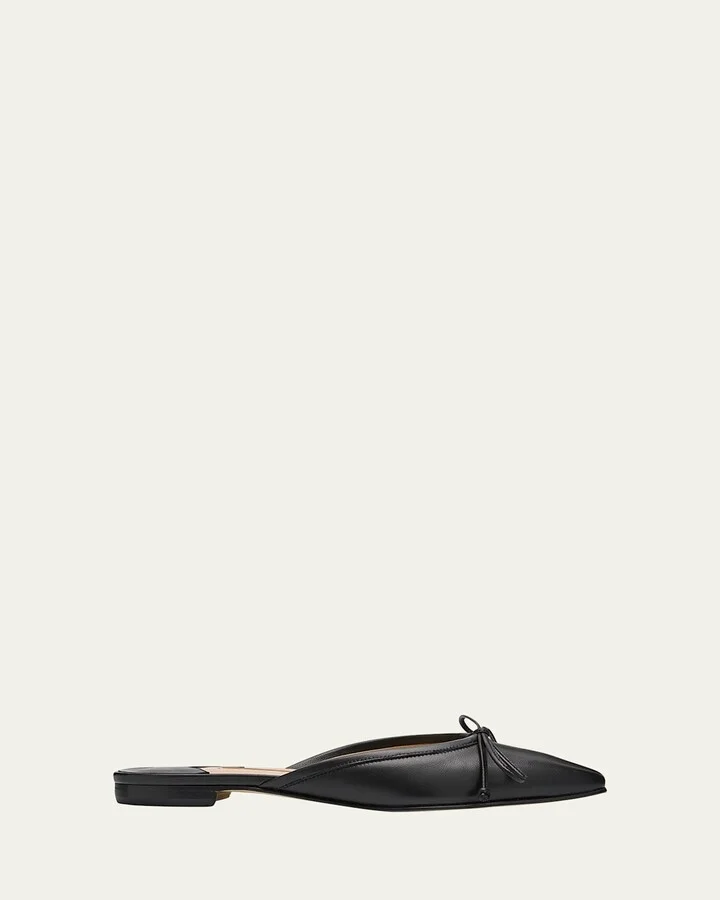 Lambskin Bow Ballerina Mules