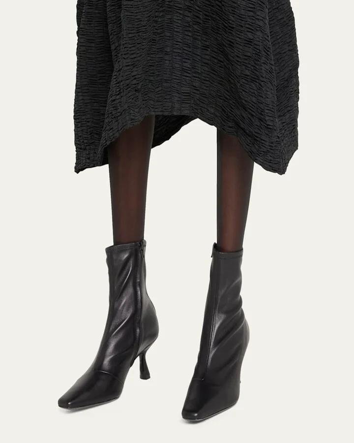 Lambskin Kitten-Heel Booties - Image 3
