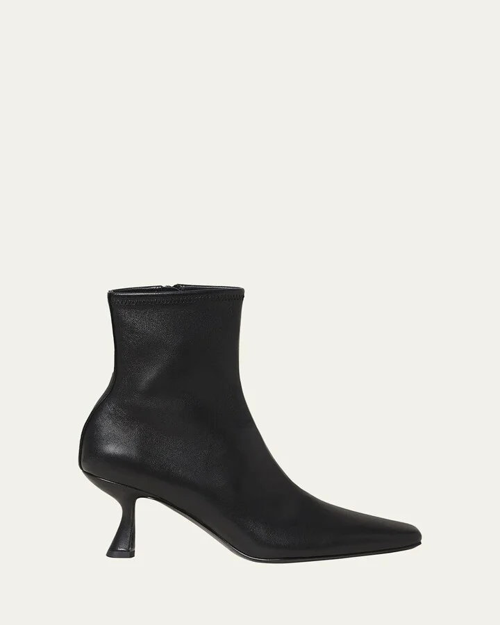 Lambskin Kitten-Heel Booties