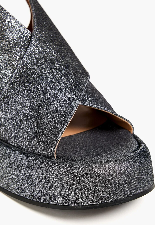 Lamé platform slingback sandals - Image 4