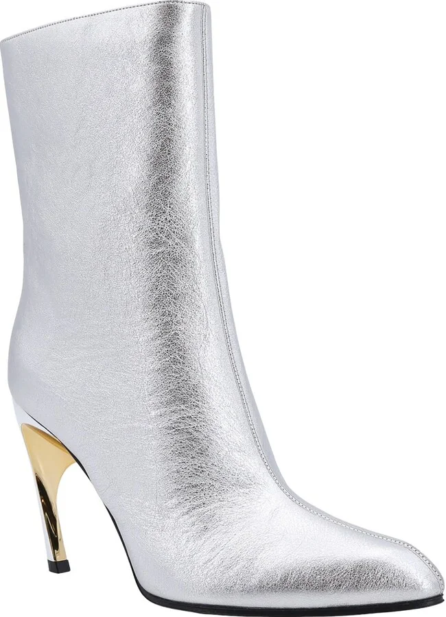 Laminated Leather Ankle Boots - Image 2