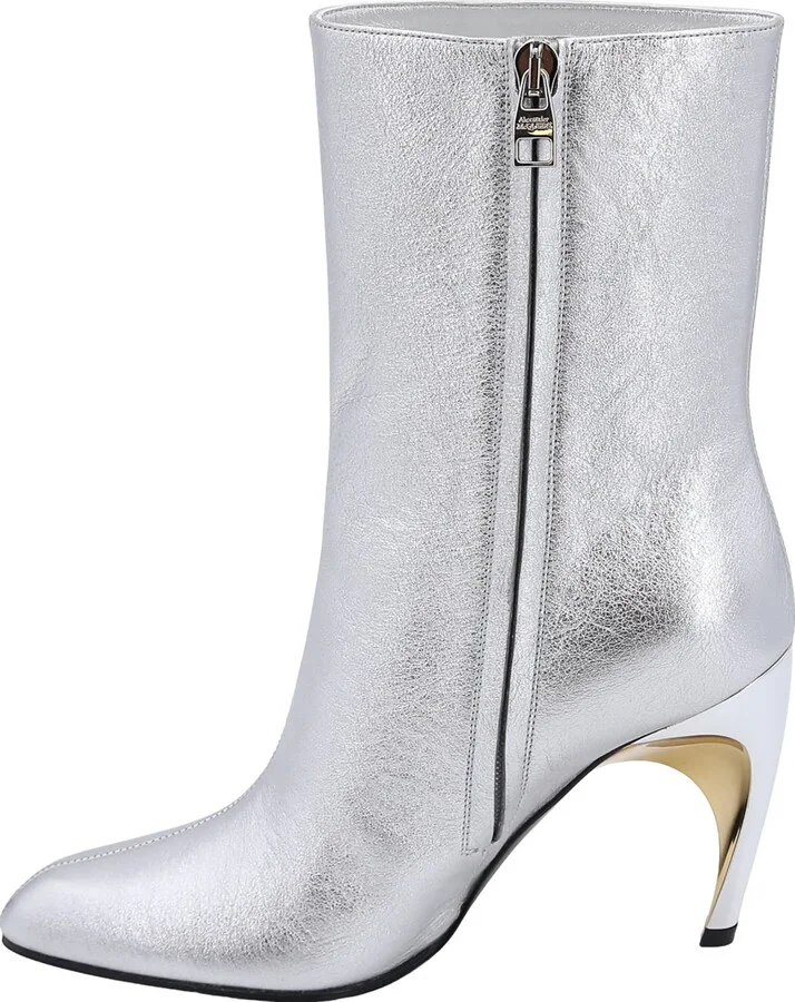 Laminated Leather Ankle Boots - Image 3