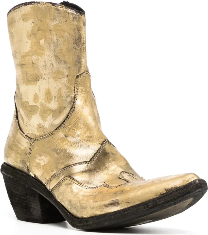 Laminated Leather Ankle Boots - Image 2