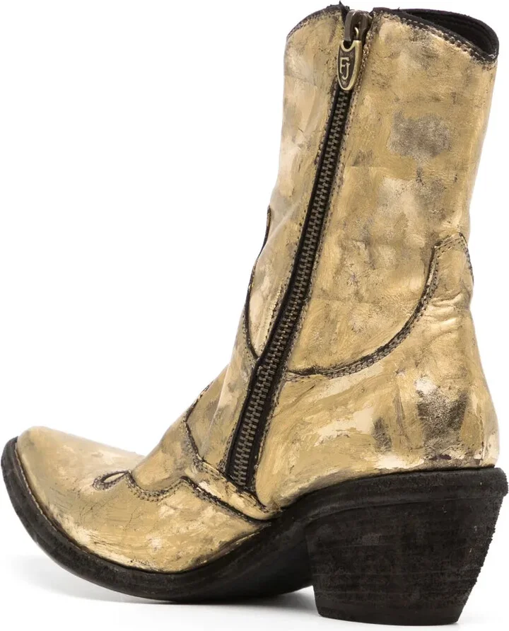 Laminated Leather Ankle Boots - Image 3
