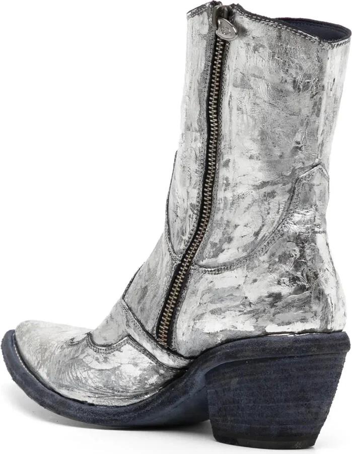 Laminated Leather Ankle Boots - Image 3