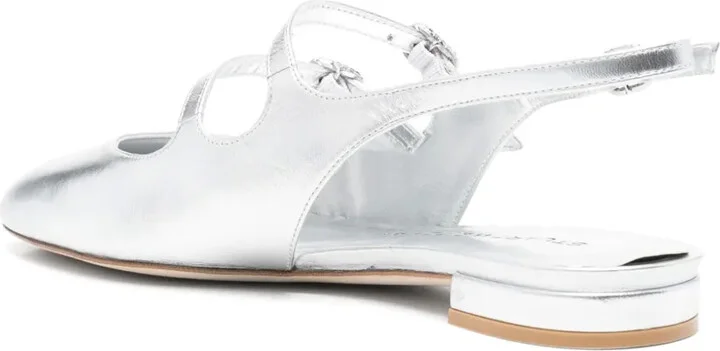 Laminated-Leather Ballerina Shoes - Image 3