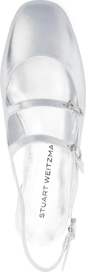 Laminated-Leather Ballerina Shoes - Image 4