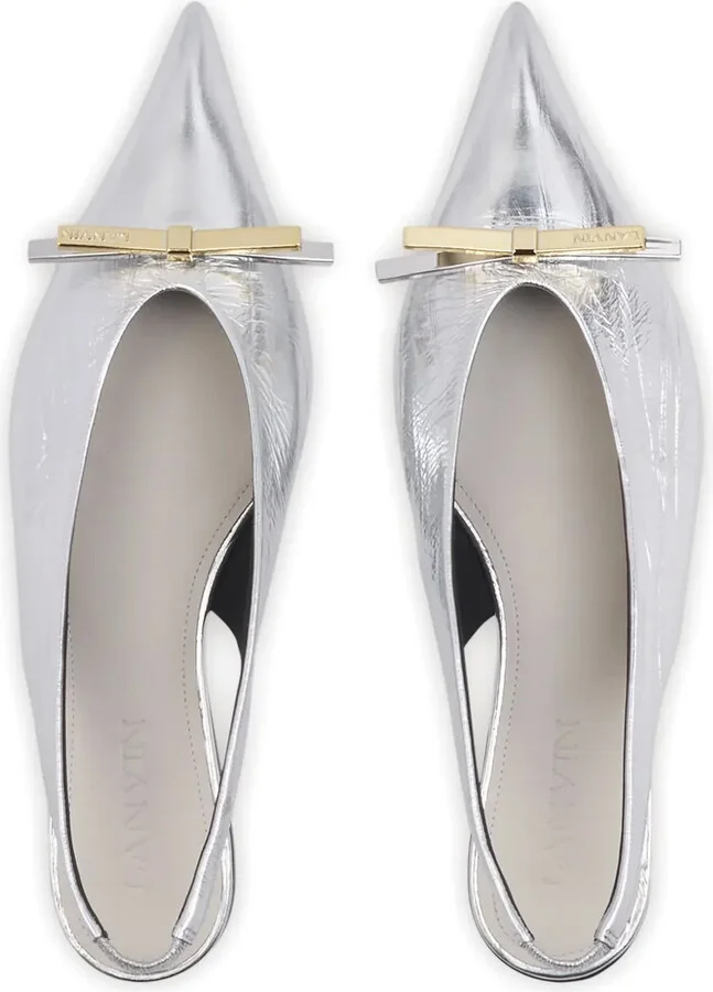 Laminated Leather Ballerina Shoes - Image 4