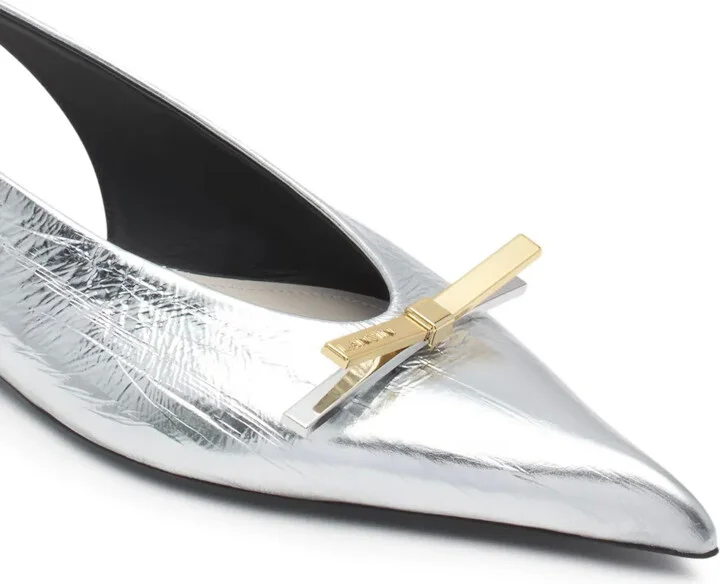 Laminated Leather Ballerina Shoes - Image 5