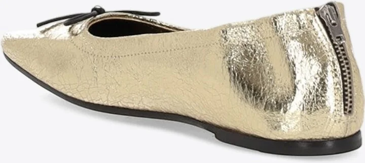 Laminated Leather Ballet Flats - Image 3
