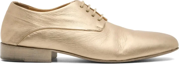 laminated-leather Derby shoes