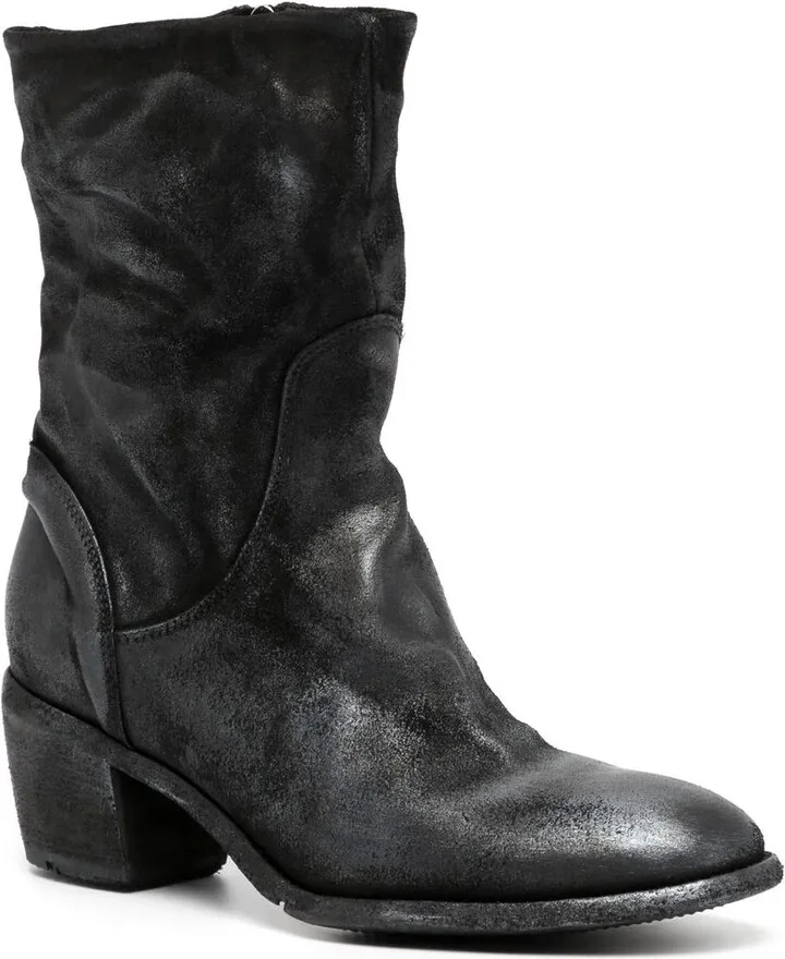 Laminated Metallic-Finish 60mm Ankle Boots - Image 2