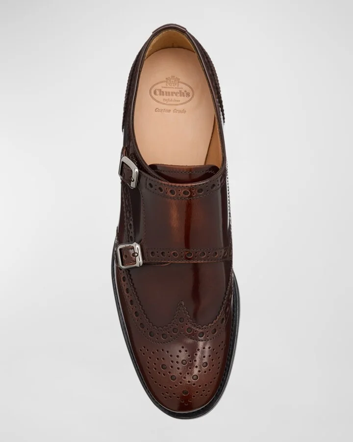 Lana Leather Double Monk Oxford Loafers - Image 4