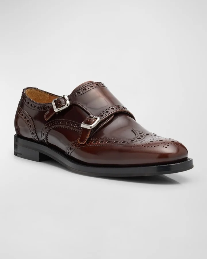 Lana Leather Double Monk Oxford Loafers - Image 5