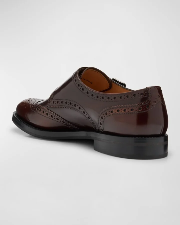 Lana Leather Double Monk Oxford Loafers - Image 11