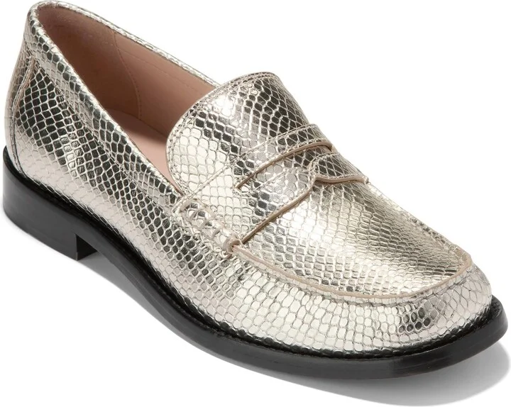 GOLD SNAKE PRINT LEATHER