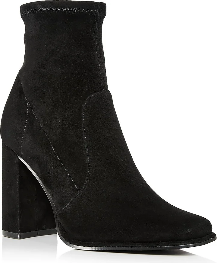 LANA Womens Suede Block heel Booties