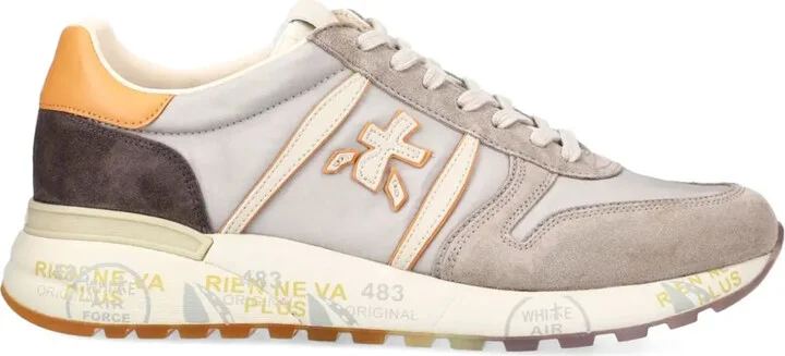 Lander 7202 lace-up suede sneakers