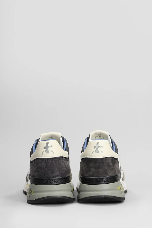 Lander Sneakers In Grey Suede And Fabric - Image 4