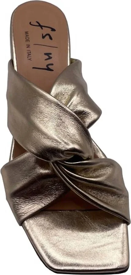 Landon Heeled Shoes In Platino Metallic