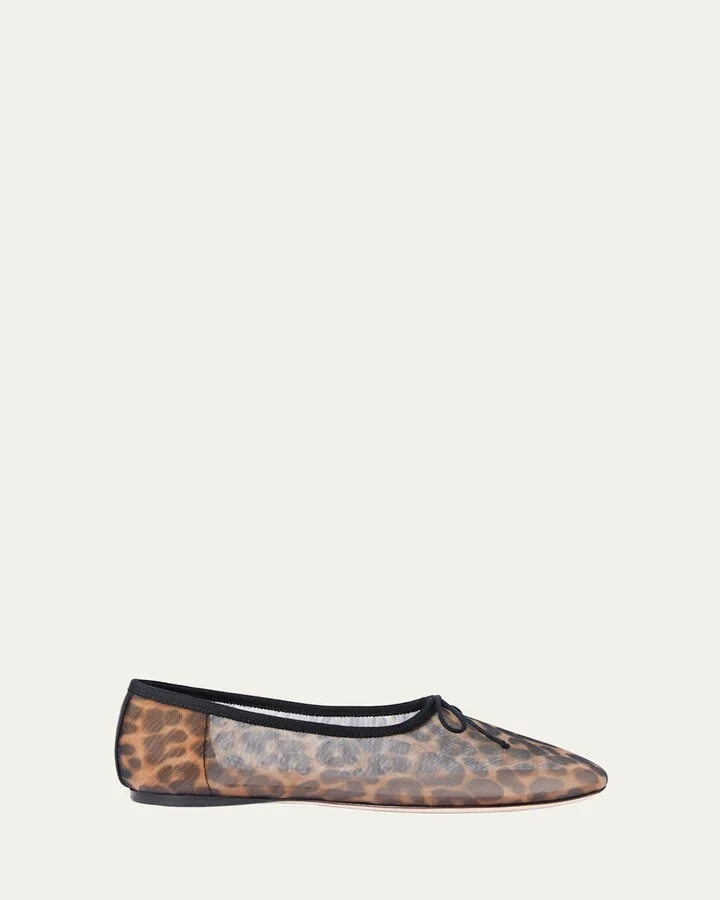 Landon Leopard Mesh Ballet Flats