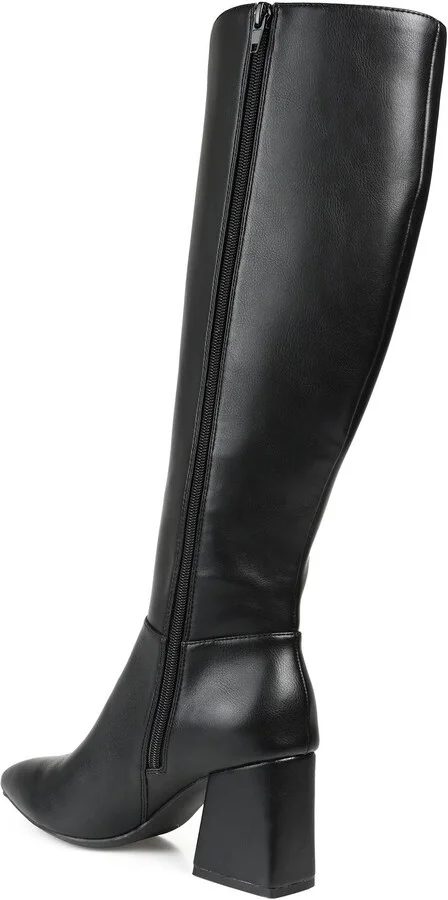 Landree Vegan Leather Block Heel Boot - Image 2