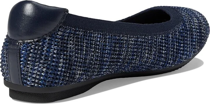 Lands' End Comfort Elastic Ballet Women's Shoes Navy Heather : 9.5 M, Textile - Image 3