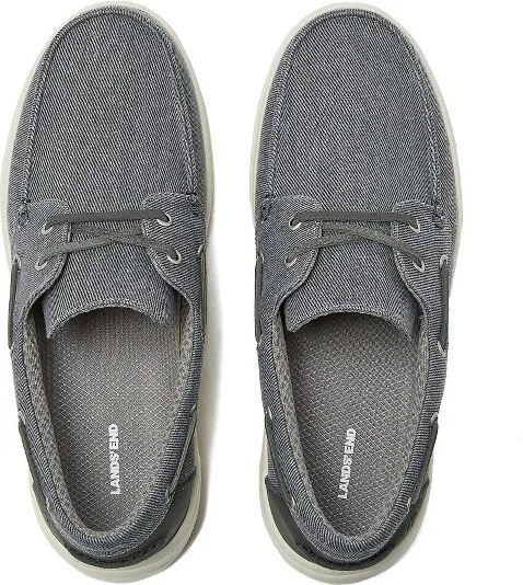 Lands' End Men's Comfort Slip On Boat Shoes - 11 - Navy - Image 3