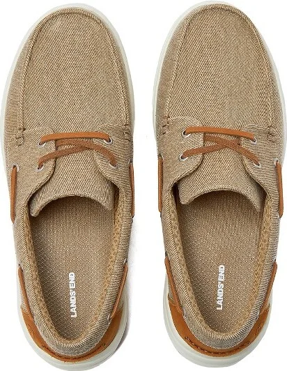Lands' End Men's Comfort Slip On Boat Shoes - 11 - Navy - Image 4